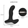 Masażer prostaty silikonowy z pilotem USB grzewczy 13.5 cm czarny - 10