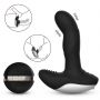 Masażer prostaty silikonowy z pilotem USB grzewczy 13.5 cm czarny - 13
