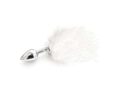 Korek analny z ogonkiem Toyz4lovers biały 2.5 cm