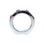 Pierścień erekcyjny stalowy z różowymi diamencikami HeavyFun 4 cm - 3