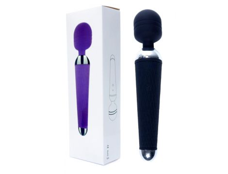 Silikonowy stymulator wand USB czarny 10 funkcji B Series Magic