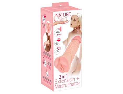 Masturbator Nature Skin 2w1 TPE 22 cm
