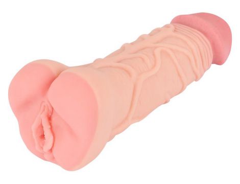 Masturbator Nature Skin 2w1 TPE 22 cm - 3