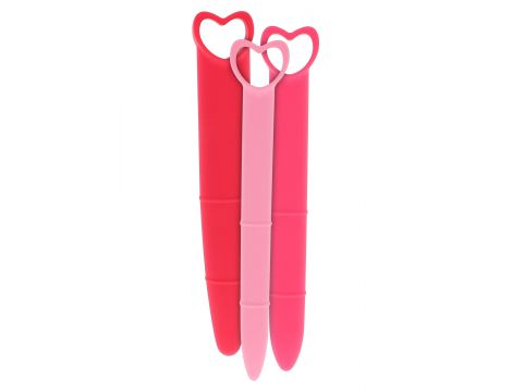 Dilatatory waginalne silikonowe Mae B różowe 3 szt 21 cm
