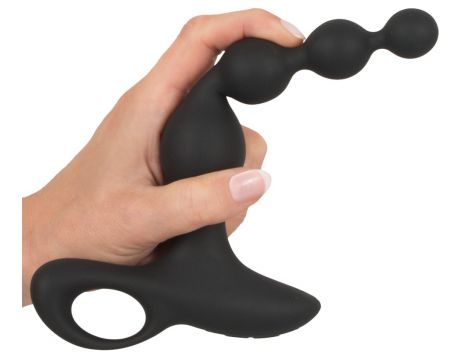 Wibrujące kule analne Black Velvets silikonowe 20 cm USB - 4