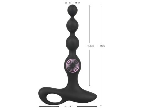 Wibrujące kule analne Black Velvets silikonowe 20 cm USB - 10