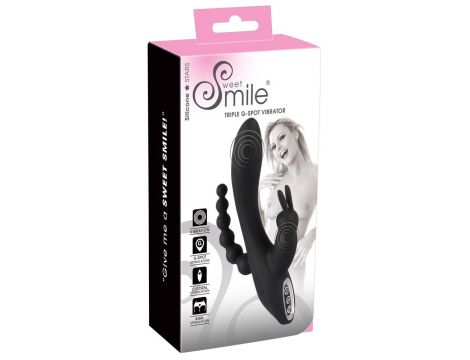 Wibrator króliczek Sweet Smile potrójny USB 20,8 cm
