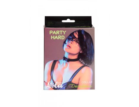 Kołnierz Party Hard Decadence Lola Games czarno czerwony 49 cm