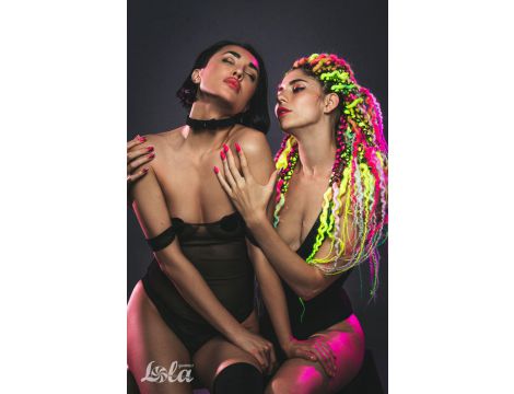 Kołnierz Party Hard Decadence Lola Games czarno czerwony 49 cm - 5