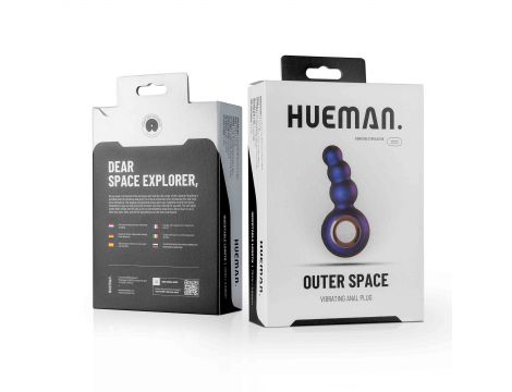 Wibrujący korek analny Hueman Outer Space fioletowy USB - 12
