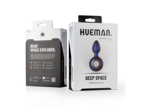 Wibrujący korek analny Hueman Deep Space fioletowy USB