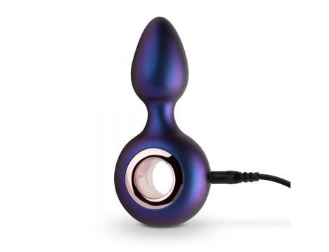 Wibrujący korek analny Hueman Deep Space fioletowy USB - 5