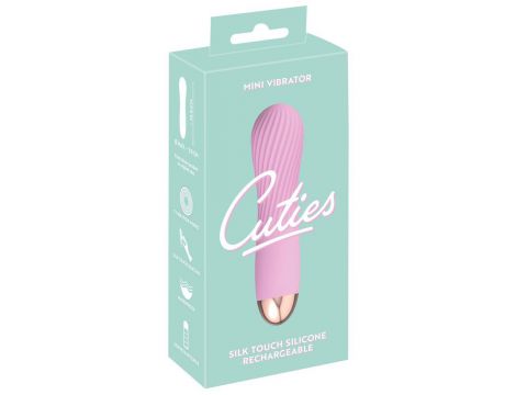 Mini wibrator Cuties różowy silikonowy USB 12,5 cm