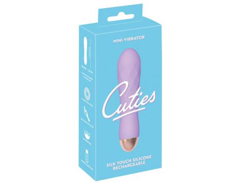 Mini wibrator silikonowy Cuties fioletowy USB 12,5 cm