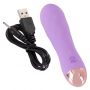 Mini wibrator silikonowy Cuties fioletowy USB 12,5 cm - 12