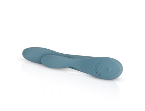 Wibrator króliczek Bloom Fiołek niebieski silikonowy USB 21 cm - 2