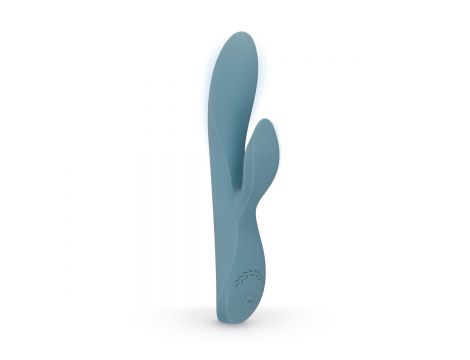 Wibrator króliczek Bloom Fiołek niebieski silikonowy USB 21 cm - 4