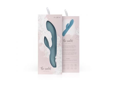 Wibrator króliczek Bloom Fiołek niebieski silikonowy USB 21 cm - 8