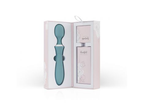Wibrator różdżkowy Orchidea Bloom niebieski silikonowy USB 23 cm - 7