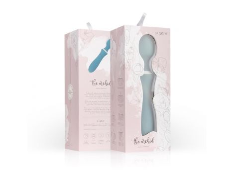 Wibrator różdżkowy Orchidea Bloom niebieski silikonowy USB 23 cm - 8