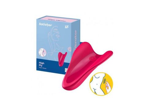 Stymulator palcowy Satisfyer High Fly czerwony USB silikonowy