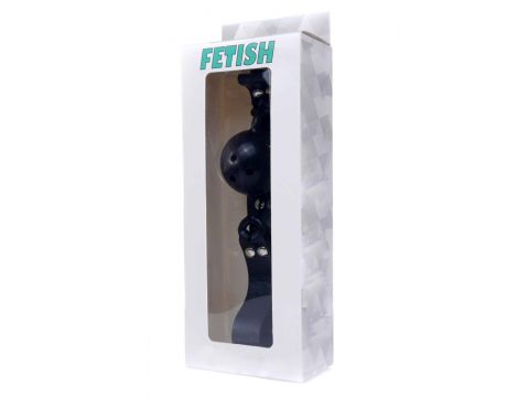 Knebel kulkowy regulowany Fetish B Series czarny 42 mm - 2