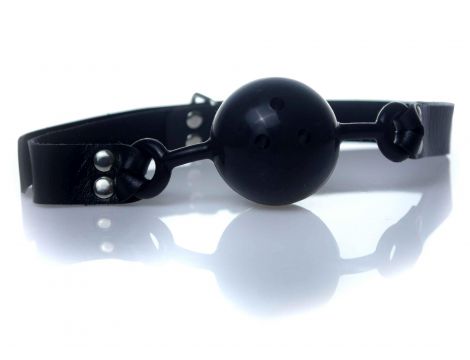 Knebel kulkowy regulowany Fetish B Series czarny 42 mm - 4