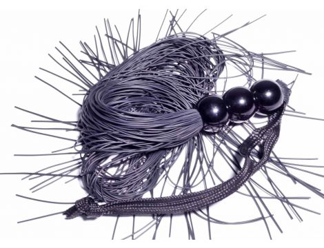 Pejcz silikonowy Fetish B Series czarny 25 cm - 7