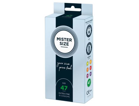 Prezerwatywy cienkie Mister Size 47 mm wegańskie 10 szt. - 3