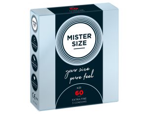 Prezerwatywy cienkie Mister Size 60 mm wegańskie 3 sztuki