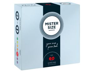 Prezerwatywy wegańskie Mister Size 60 mm 36 sztuk lateks naturalny