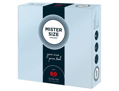 Prezerwatywy wegańskie Mister Size 60 mm 36 sztuk lateks naturalny - 3