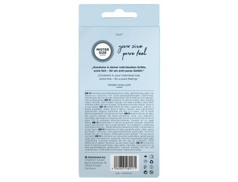 Prezerwatywy wegańskie Mister Size 64mm cienkie 22cm 10 szt - 5