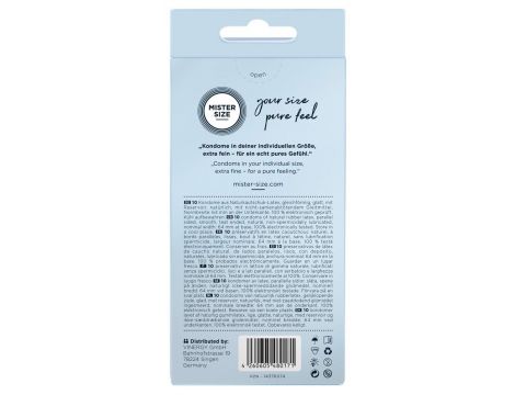 Prezerwatywy wegańskie Mister Size 64mm cienkie 22cm 10 szt - 6