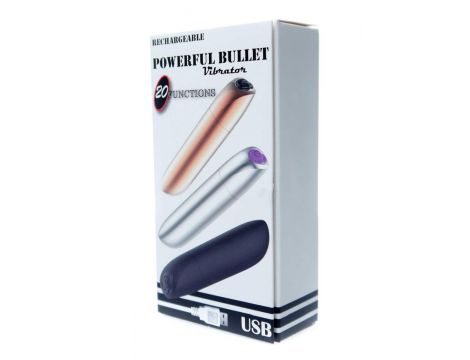 Potężny mini wibrator B Series Magic USB 20 trybów czarny błyszczący - 9