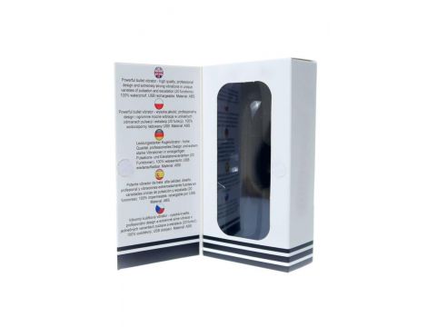 Potężny mini wibrator B Series Magic USB 20 trybów czarny błyszczący - 10