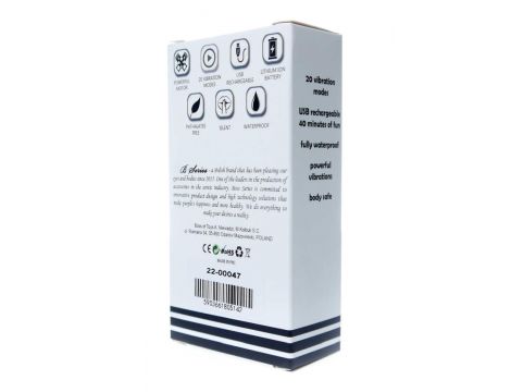 Potężny mini wibrator B Series Magic USB 20 trybów czarny błyszczący - 11