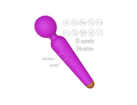 Stymulator łechtaczki Power Wand B Series Magic niebieski USB 10 funkcji - 8
