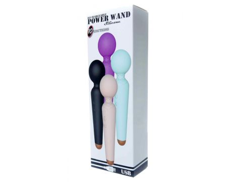 Stymulator łechtaczki Power Wand B Series Magic niebieski USB 10 funkcji - 6
