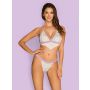Body koronkowe Lilyanne Obsessive białe S/M - 4