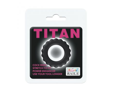 Pierścień erekcyjny Baile Titan Ring silikonowy czarny wodoodporny - 5