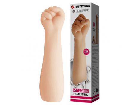 Realistyczne dildo pięściowe Pretty Love cieliste 36 cm wodoodporne - 3