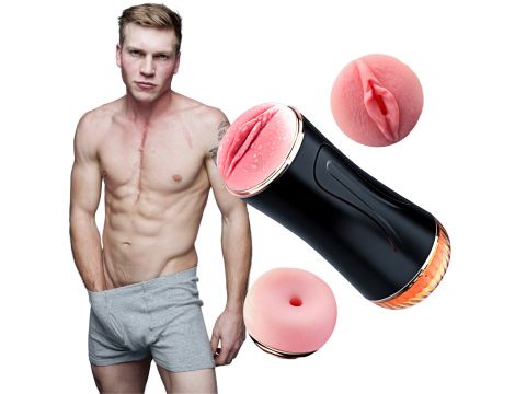 Dwustronny wibrujący masturbator B Series Fox USB - 15