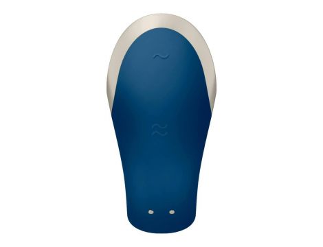 Stymulator łechtaczki Satisfyer Double Love niebieski z pilotem USB - 4