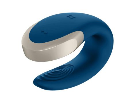 Stymulator łechtaczki Satisfyer Double Love niebieski z pilotem USB - 5
