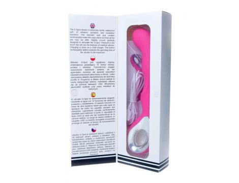 Wibrator punktu G silikonowy B Series Magic różowy USB 20 cm - 14