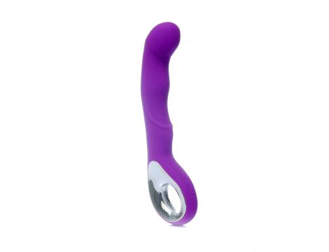 Wibrator punktu G silikonowy B Series Magic fioletowy USB 20 cm - 4