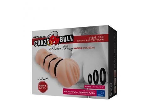Masturbator wagina Crazy Bull Julia realistyczny prążkowany - 8