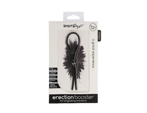 Pierścień erekcyjny silikonowy ShotsToys regulowany czarny - 2