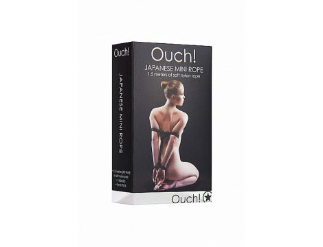 Lina bondage Ouch Japanese Mini czarna 1 5 m nylon